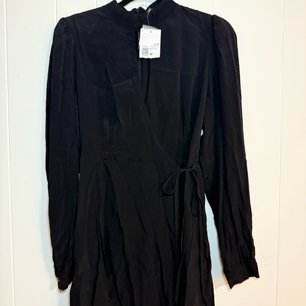 Forever 21 Black Wrap Dress
